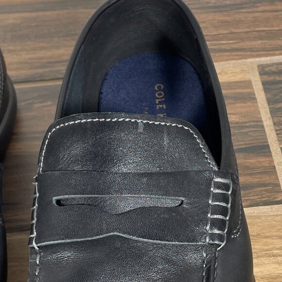 Cole Haan Grand Atlantic Penny Loafer Mens Size 11.5 Shoes Black Leather Slip On main image 13